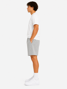 Shorts de sport gris clair pour homme, en mélange de coton doux, décontractés, pour l'été, coupe décontractée, shorts d'entraînement confortables, shorts de gym - Product Image 2
