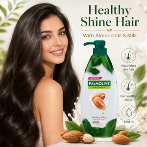 Champú Palmolive Naturals Healthy Shine con Aceite de Almendras y Leche 600ml |   2 en 1 para un cabello saludable y brillante - Product Image 4