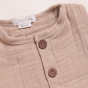 Paquete de medio mameluco de muselina orgánica de calidad superior de 2 - Latte + Cocoa Whisper - Product Image 5