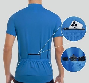 Maillots de cyclisme respirants personnalisés à fermeture éclair pour VTT et BMX, coupe ajustée, compression, vente en gros, faible MOQ - Product Image 2