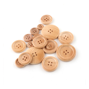 Botones de Malla de Madera de Alta Calidad con 4 Agujeros, Decoración Elegante Grabada e Impresa para Abrigos, Técnica de Recubrimiento Ecológica - Product Image 2