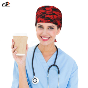 New <b>Nurse</b> Scrub Cap Medical Cotton Hospital Hats Cartoon Printing Operating Room Nursing Scrub Caps Clinic Surgical Hats - Product Image 6