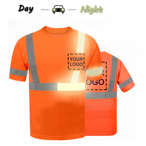 เสื้อยืดนิรภัยสะท้อนแสงสีเขียวมะนาว แถบสะท้อนแสง โลโก้สั่งทำ ใช้ได้ทั้งกลางวันและกลางคืน - Product Image 5