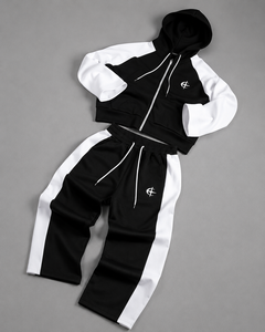 ชุดวอร์ม SHAFIQ SPORTS รุ่น Unisex Plus Size ลายพิมพ์ Avant-Garde ผ้าฝ้ายฟลีซเนื้อนุ่ม 2 ชิ้น ชุดเซ็ตฮู้ดดี้แขนยาวทรงหลวม สวมใส่สบายๆ สไตล์สปอร์ต - Product Image 2