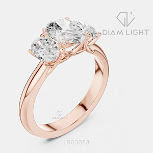 Bague de fiançailles en or blanc 14 carats avec diamant de laboratoire de 1,00 carat, coupe ovale, bague de mariée, certifiée IGI, bijoux fins, cadeau pour femme - Product Image 4