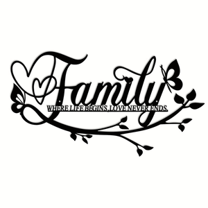 CIFbuy Targa da parete floreale vintage con scritta elegante 'Happy Home', decorazione rustica in stile rustico per soggiorno, camera da letto, ingresso - Product Image 1