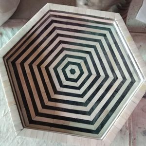 Hot selling Design Resin Inlay Tray MDF Tray Decorative Tray Serving Tray for Kitchen and Events at very <b>low</b> factory Price - Product Image 1