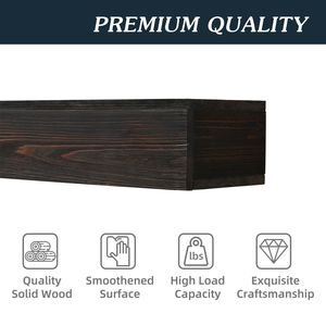 Mensola Galleggiante in Legno Rustico da 72 Pollici, Decorazione da Parete per Casa e Caminetto - Product Image 4