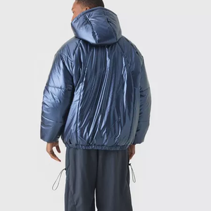 Designer Formal Men's <b>Plus</b> <b>Size</b> Reversible Puffer Jacket with Zipper Closure Breathable 100% Down Filling Winter <b>Coat</b> - Product Image 3