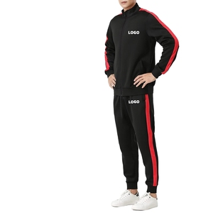 Conjunto Deportivo Personalizado Unisex con Rayas Negras y Verdes, Sudadera con Cierre Completo y Pantalones Deportivos, Estilo Deportivo, Transpirable, de Secado Rápido y Antibacteriano - Product Image 3