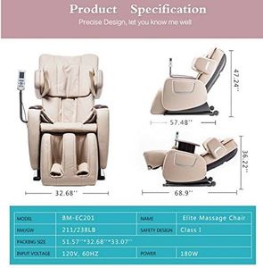 Canapé inclinable électrique en cuir avec fonction de massage zéro gravité, massage complet du corps et des pieds, fonction musicale, fauteuil multifonction - Product Image 2