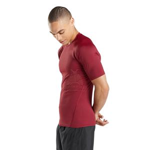 Camiseta deportiva de secado rápido para hombre 220gsm compresión Spandex poliéster transpirable ropa de gimnasio Atlético camiseta de nailon poliéster - Product Image 2