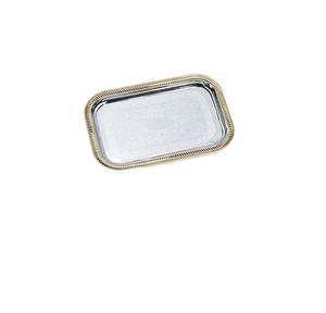 ถาดเสิร์ฟทรงกลมโลหะทองเหลืองตอกลายคุณภาพสูงสำหรับเคาน์เตอร์ครัว โรงแรม ร้านอาหาร - Product Image 2