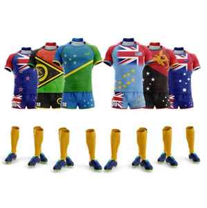 2026 New Design Multi Color Breathable Plus Size Rugby Jersey Three Quarter Sleeve Short <b>Stand</b> Collar Printed Custom OEM - Product Image 3