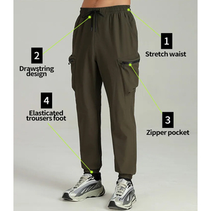 Quick Dry Athletic Sweatpants Casual Daily Wear Relax Fit Cargo Joggers Bulk Discount Gym Workout Apparel Running Wear Trousers - Product Image 4