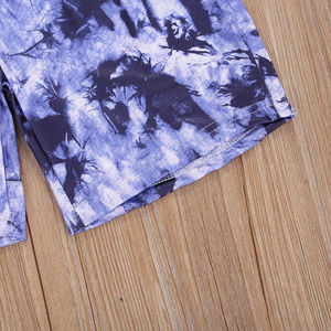 Pantalon de yoga pour femme à taille élastique, imprimé tie-dye, en polyester/nylon, taille haute, pour l'été, le sport, la course à pied, la gym et le fitness - Product Image 4