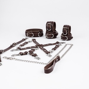 Kit de 11 Piezas de Arnés de Cuero Genuino Vintage con Logotipo Personalizado, Equipo de Bondage de Alta Resistencia, Cuero Premium de Fábrica, Venta al Por Mayor - Product Image 5