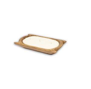 Cuenco de Madera para Velas de la Mejor Calidad, Estilo Rústico, Color Marrón, Portavelas de Madera - Product Image 2