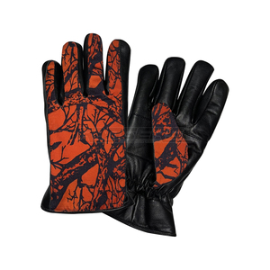 Custom Leather <b>Gloves</b> Orange Tree Camo New Arrival Fashionable Sports Warm Winter Outdoor <b>Gloves</b> for Men Women - Product Image 1