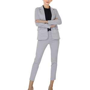 Ladies Formal Pant Suit Two Piece <b>Blazer</b> Trouser <b>Set</b> Modern Office Business Wear Custom Manufacturer - Product Image 3