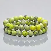 Natural Serpentine 8mm Smooth Round AA Grade Gemstone Beads Stretch <b>Bracelet</b> <b>Healing</b> Jewelry Wholesale Bulk - Product Image 2