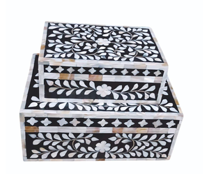 High Demanded Floral Mother Of Pearl Jewelry <b>Box</b> Luxury <b>Shelf</b> <b>Box</b> Jewelry Organizer for Multipurpose Use Vanity& Jewelry Display - Product Image 5