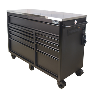 Wholesale OEM 155cm 10-Drawer Heavy Duty Lockable Matte Black Powder Coated Steel Rolling Tool <b>Cabinet</b> for Workshop <b>Garage</b> Use - Product Image 2