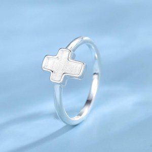 925 Sterling <b>Silver</b> Rectangle <b>Cross</b> Bezel <b>Ring</b> Blank Birthstone Resin Cabochon Keepsake DIY Jewelry Making <b>Ring</b> Base Setting - Product Image 6