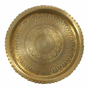 Grand plateau de service en laiton poli pour présenter avec style les boissons, les friandises et les plats gourmands - Product Image 1