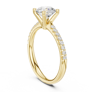 แหวนเพชรเม็ดเดี่ยวทรงกลมเจียระไนแบบบริลเลียนท์ 1 กะรัต เพชรเพาะเลี้ยงในห้องปฏิบัติการ ทองคำแท้ 14K คุณภาพ VS VVS EF สำหรับสวมใส่ทุกวัน งานแต่งงาน สไตล์ทันสมัย - Product Image 4