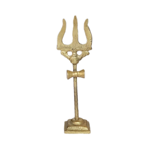 Brass Trishool Trident Lord Shiva Mahadev's Mythological for <b>Home</b> <b>Temple</b> Durable Metal Craft - Product Image 1