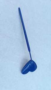 Miroir de maquillage en forme de cœur avec revêtement plasma bleu, outil métallique pour la formation aux extensions de cils, accessoire de beauté réutilisable, personnalisable OEM - Product Image 6