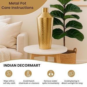 Florero Decorativo de Metal Contemporáneo para Mesa, Elegante Decoración de Interiores para Espacios Habitables - Product Image 3