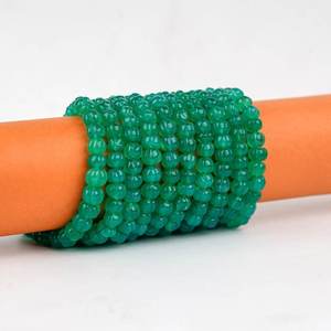 Natural Green Onyx Melon Carved Gemstone Beads Strand 5-7mm Loose Green Onyx <b>Stone</b> Beads For Jewelry Making Wholesale Bulk Gem - Product Image 5