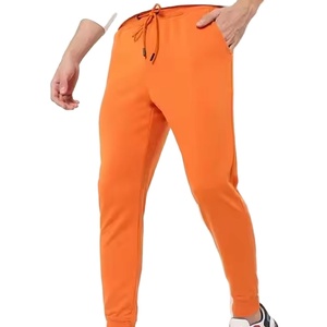 Custom Logo Men's Loose Fit <b>Trousers</b> with <b>Drawstring</b> Canvas Casual Style Wholesale Customized Printing - Product Image 1