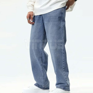 Latest Design OEM Service <b>Men's</b> Pants Comfortable Breathable Premium Quality Washed Loose Fit <b>Jeans</b> Pants <b>For</b> <b>Men</b> - Product Image 2