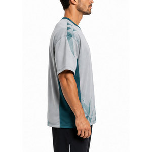 T-shirt de sport tricoté surdimensionné pour homme – Confortable, respirant, séchage rapide – Idéal pour la course, l'entraînement et le fitness - Product Image 6