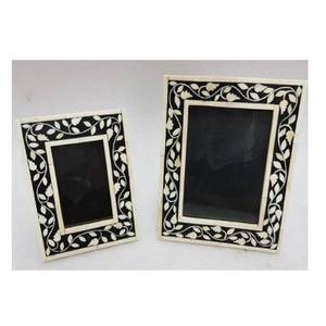 New Arrival Floral Pattern Bone Inlay Photo Frame Rectangular Frame for Wall & Tabletop-Ideal for Living Room Office Decor Frame - Product Image 1