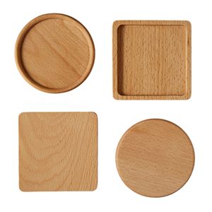 Wooden <b>Coaster</b> Set Handmade Natural Wood <b>Drink</b> Table Mat <b>for</b> Coffee Tea Mug Glass Kitchen Restaurant Use - Product Image 5