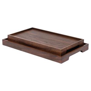 Natural mango wood rectangular <b>tray</b> for serving snacks beverages <b>breakfast</b> elegant rustic home decor kitchen accessory - Product Image 5