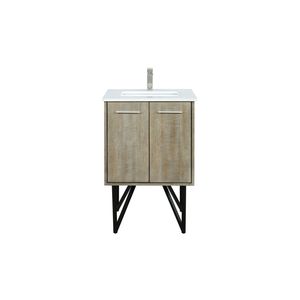 Rustic Acacia <b>Bath</b> Vanity 24 In. W X 20 In. D White Quartz Top <b>Brushed</b> Nickel Faucet Set 20 In. D White Quartz Top <b>Brushed</b> - Product Image 1