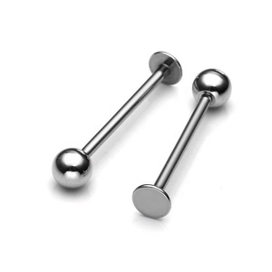 Joyería para <span class=keywords><strong>Piercing</strong></span> de Acero Inoxidable, Estilo Básico, Varilla Esférica Recta con Base Plana, para <span class=keywords><strong>Piercing</strong></span> de <span class=keywords><strong>Mejilla</strong></span>/Mejorilla, Joyería Corporal Roscada - Product Image 5