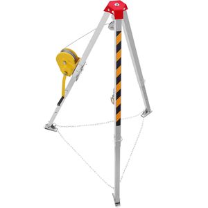 Kit verricello per spazi confinati da 2600 libbre con treppiede da 8 piedi, cavo da 98 piedi e sistema anticaduta da 33 piedi per operazioni di soccorso - Product Image 4