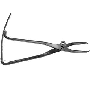 Pinzas de sujeción ósea Bishop de 12 1/2 pulgadas con mordaza ajustable manual y trinquete, de acero inoxidable alemán, certificadas CE ISO13485 por Grip Surgical - Product Image 3