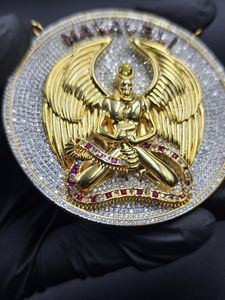 จี้รูปปีกนางฟ้ามาคาเวลี จี้ฮิปฮอปประดับเพชร จี้เงินแท้ 925 สไตล์ทูพัค จี้แร็ปเปอร์แบบหรูหรา - Product Image 3