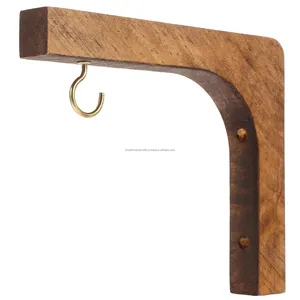 Gancho de montaje en pared de madera de mango para ropa Diseño elegante para uso doméstico o de oficina - Product Image 2