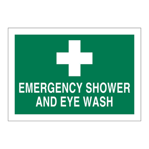 Señal de Ducha de Emergencia y Lavaojos Brady para Montar en la Pared, de Aluminio Reflectante de Alta Visibilidad para Laboratorios - Product Image 2