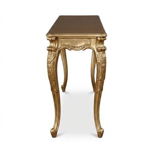 Calista <b>Dining</b> <b>Table</b> Made Of Solid Teak Wood High Quality With Gold Finishing For Indoor Use - Product Image 4