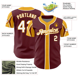 Camisetas de Béisbol Personalizadas con Botones Completos, Logotipos Sublimados o Bordados, Colores Personalizados y Números de Jugador Personalizados - Product Image 3