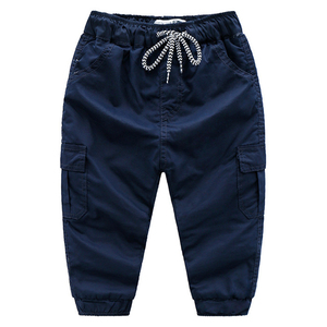 Pantalon de jogging uni ample pour petit garçon, nouveau pantalon de jogging tendance pour enfants, pantalon pour garçons avec fermeture éclair, pantalon cargo pour enfants à bas prix - Product Image 1